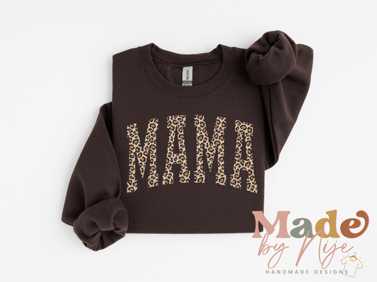 Leopard Print Name Sweatshirt