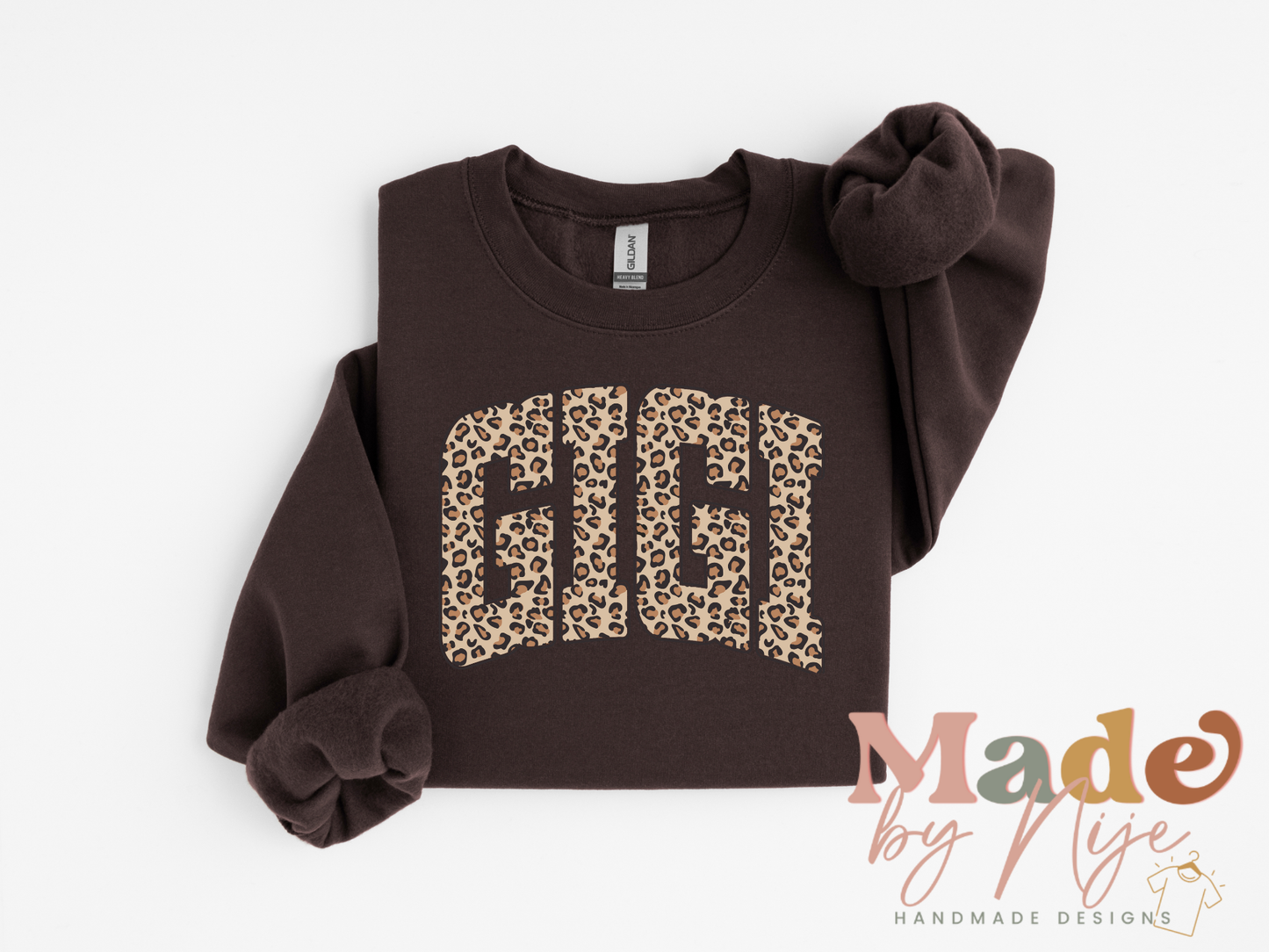 Leopard Print Name Sweatshirt